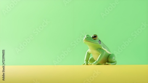 frog on a pastle back ground