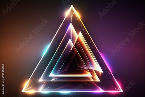 Neon Triangle Generative AI