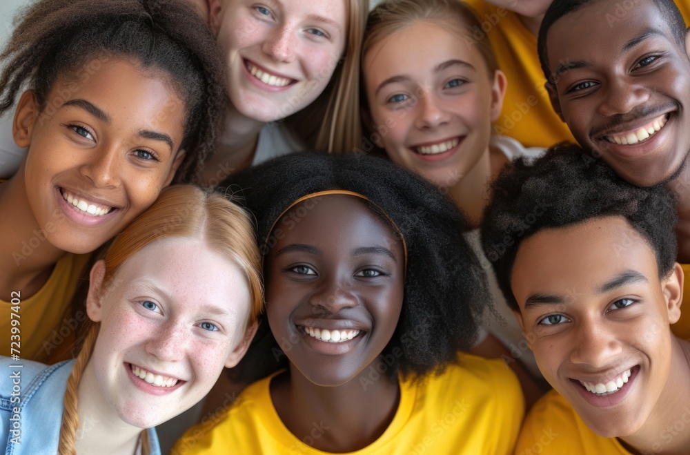 Diverse Group of Young People Standing Together Generative AI Diverse Group of Young People Standing Together Generative AI