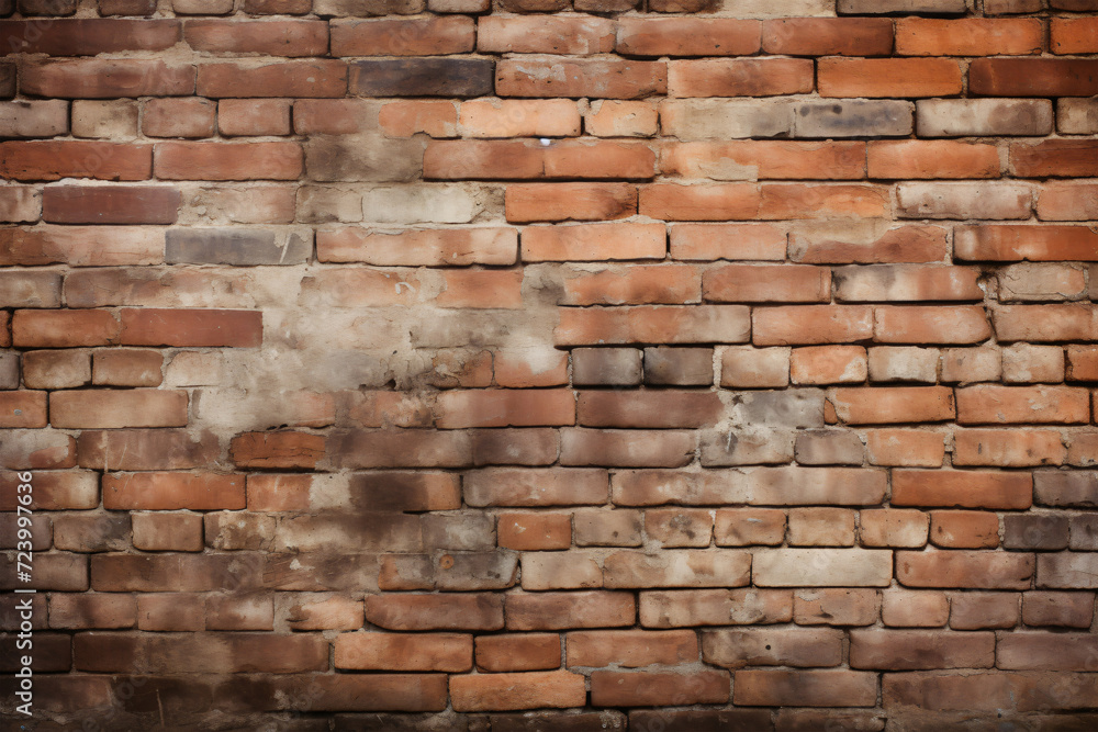 Brick wall background texture generated AI Brick wall background texture generated AI