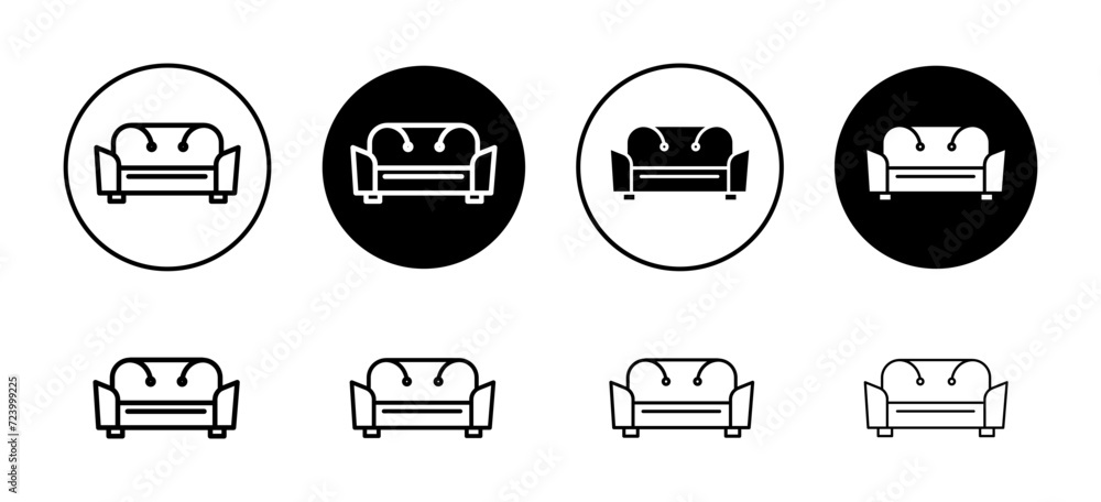 Sofa vector icon set collection. Sofa Outline flat Icon. Sofa vector icon set collection. Sofa Outline flat Icon.