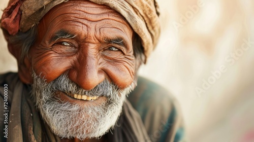 Portrait of an unknown old man in India