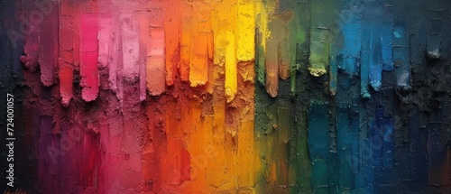Rainbow Colors, Vibrant Artwork, Colorful Palette, Bright and Bold.