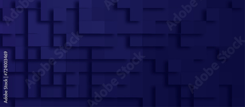 Abstract blue background of extrude style 3d blocks, Modern business concept geometric blue pattern with square shapes, Blue Blocks Wall with geometric pattern, gradient of abstract blue grid pattern.