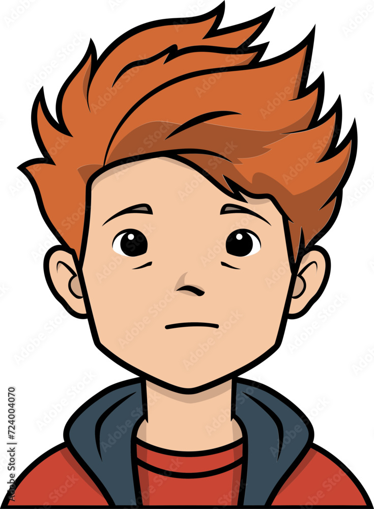Energetic Expressions Boy Vector Vector Drawing of a Playful Boy