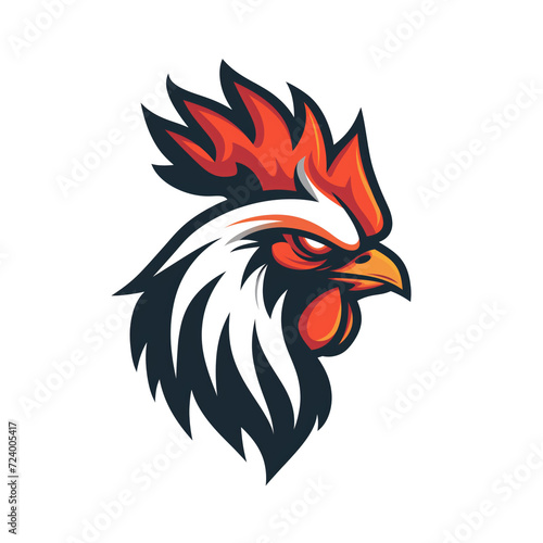 Wallpaper Mural head of rooster isolated  Torontodigital.ca