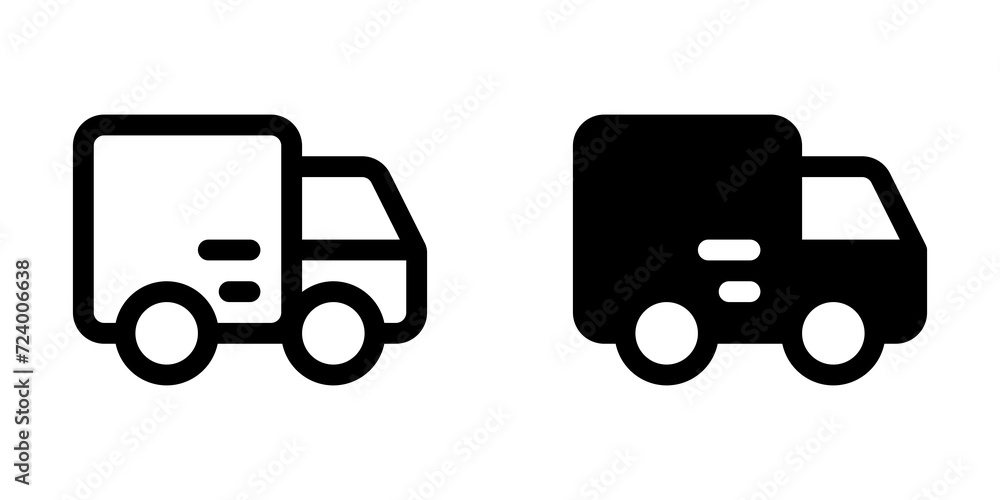 Editable delivery truck vector icon. Part of a big icon set family. Perfect for web and app interfaces, presentations, infographics, etc Editable delivery truck vector icon. Part of a big icon set family. Perfect for web and app interfaces, presentations, infographics, etc
