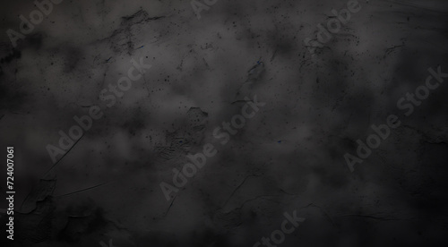 Black concrete texture background, cement walls were decayed, old and scratches