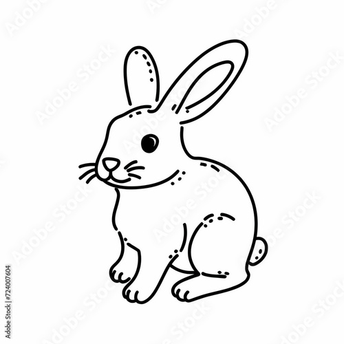 cute rabbit sketch design 