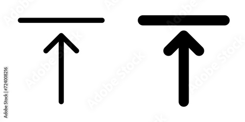 Editable top alignment vector icon. Part of a big icon set family. Perfect for web and app interfaces, presentations, infographics, etc