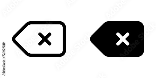 Editable delete, backspace vector icon. Part of a big icon set family. Perfect for web and app interfaces, presentations, infographics, etc photo