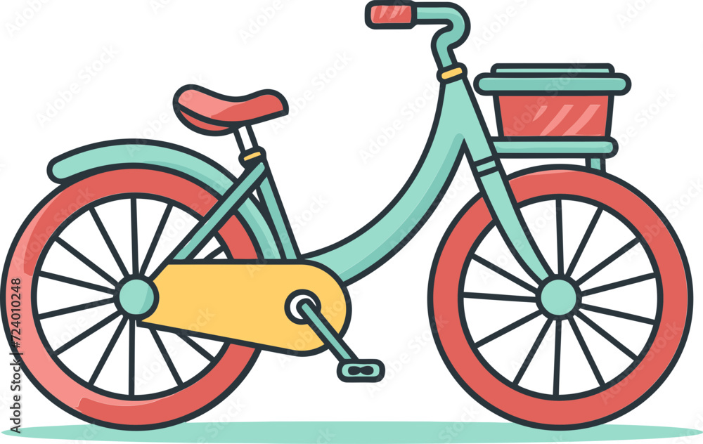 Obraz premium Flat Style Bike Vector Vector Artwork of Bike Race