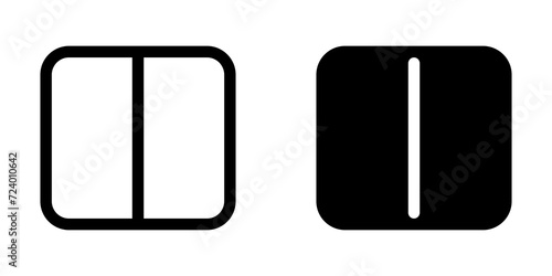 Editable vector layout split screen column icon. Part of a big icon set family. Perfect for web and app interfaces, presentations, infographics, etc