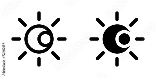 Editable vector sun and moon icon. Part of a big icon set family. Perfect for web and app interfaces, presentations, infographics, etc photo