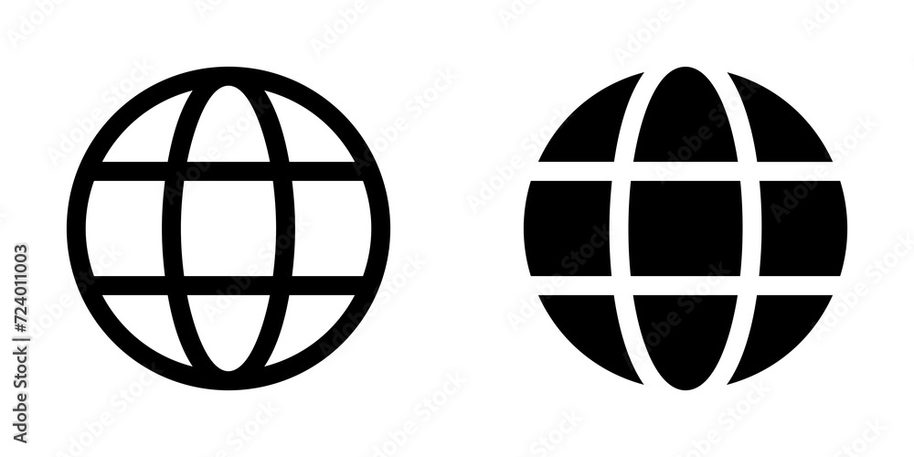 Obraz premium Editable vector globe internet connection icon. Part of a big icon set family. Perfect for web and app interfaces, presentations, infographics, etc