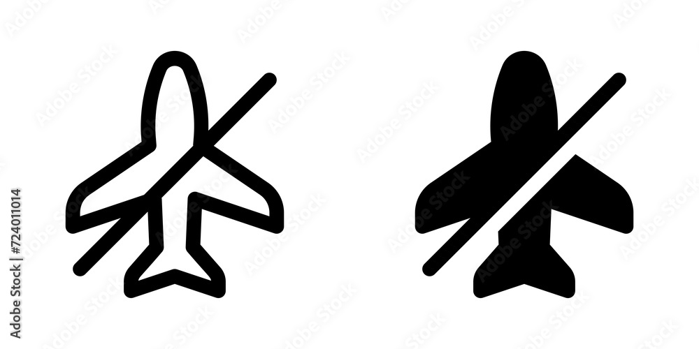 Editable vector airplane mode off icon. Part of a big icon set family. Perfect for web and app interfaces, presentations, infographics, etc Editable vector airplane mode off icon. Part of a big icon set family. Perfect for web and app interfaces, presentations, infographics, etc