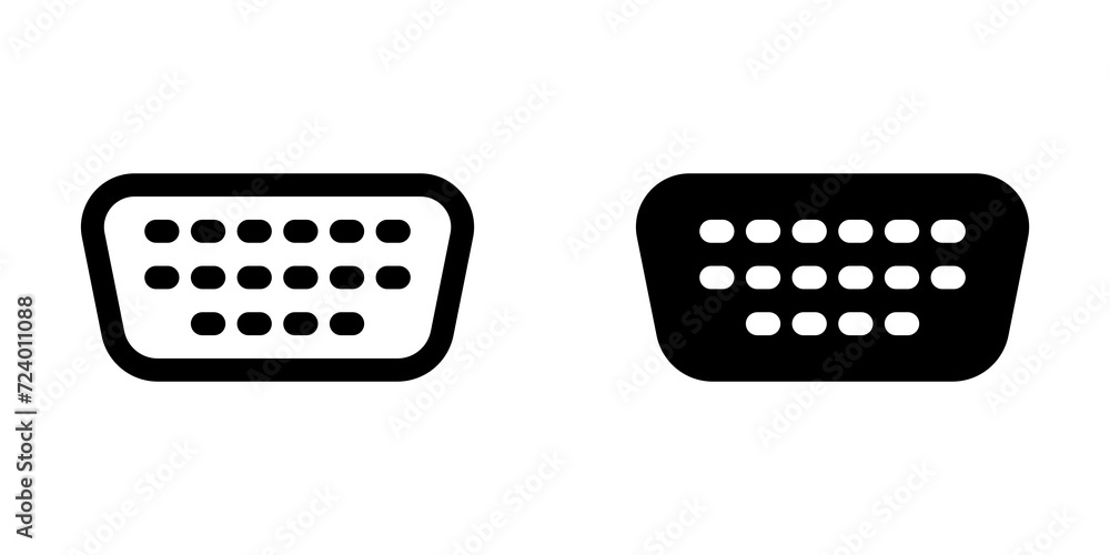 Editable vector vga cable port icon. Part of a big icon set family. Perfect for web and app interfaces, presentations, infographics, etc Editable vector vga cable port icon. Part of a big icon set family. Perfect for web and app interfaces, presentations, infographics, etc