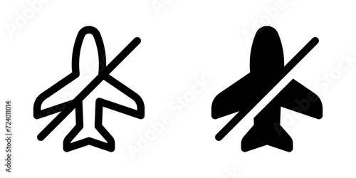 Editable vector airplane mode off icon. Part of a big icon set family. Perfect for web and app interfaces, presentations, infographics, etc