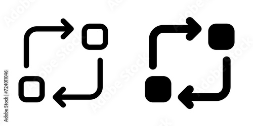 Editable vector data transfer synchronization icon. Part of a big icon set family. Perfect for web and app interfaces, presentations, infographics, etc