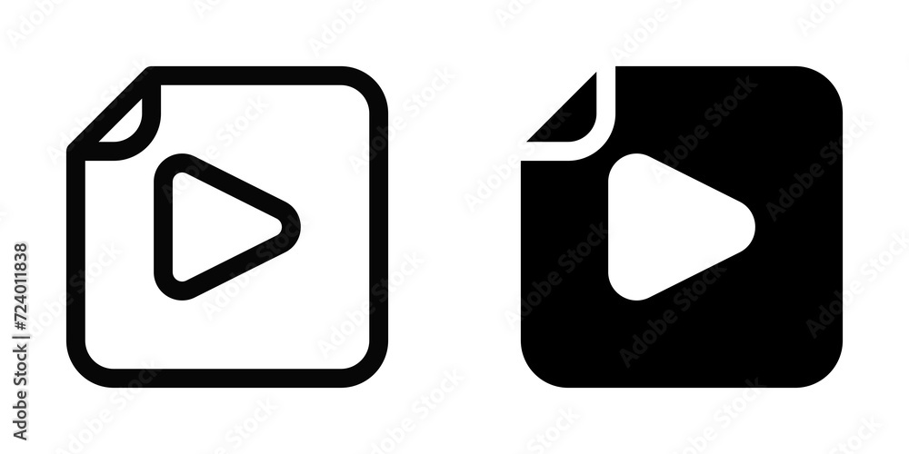 Editable vector multimedia file icon. Part of a big icon set family. Perfect for web and app interfaces, presentations, infographics, etc Editable vector multimedia file icon. Part of a big icon set family. Perfect for web and app interfaces, presentations, infographics, etc