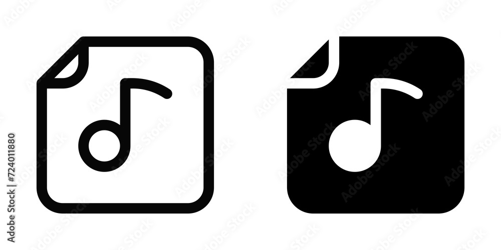 Editable vector music file icon. Part of a big icon set family. Perfect for web and app interfaces, presentations, infographics, etc Editable vector music file icon. Part of a big icon set family. Perfect for web and app interfaces, presentations, infographics, etc