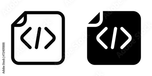 Editable vector html css file icon. Part of a big icon set family. Perfect for web and app interfaces, presentations, infographics, etc