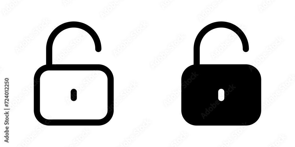 Editable vector unlock padlock password security icon. Part of a big icon set family. Perfect for web and app interfaces, presentations, infographics, etc Editable vector unlock padlock password security icon. Part of a big icon set family. Perfect for web and app interfaces, presentations, infographics, etc
