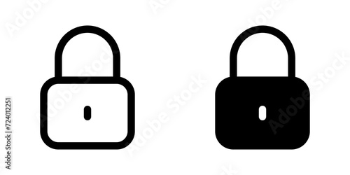 Editable vector lock padlock encryption password icon. Part of a big icon set family. Perfect for web and app interfaces, presentations, infographics, etc