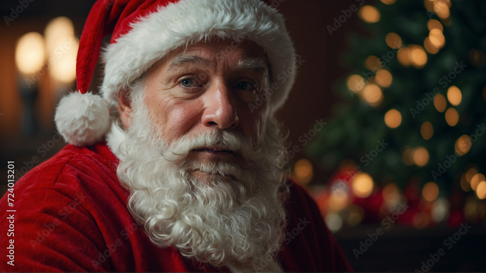 Santa Claus enhanced with expert color grading, soft shadows. Perfect facial features, blur-free background. Shot with 50mm f/2.8 lens, ISO 400, 1/250 shutter. Santa Claus enhanced with expert color grading, soft shadows. Perfect facial features, blur-free background. Shot with 50mm f/2.8 lens, ISO 400, 1/250 shutter.