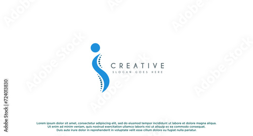 Back Bones, Chiropractic Logo design vector illustration.