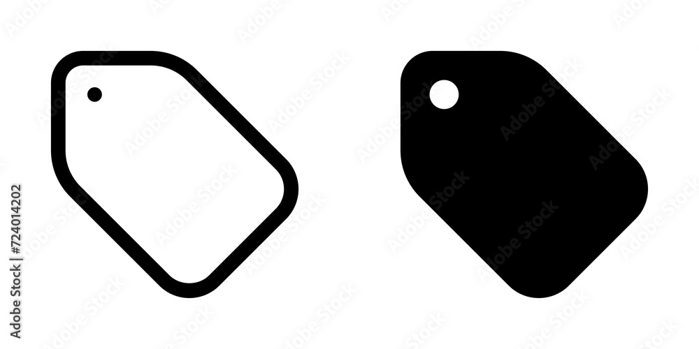 Editable vector tag price label icon. Part of a big icon set family. Perfect for web and app interfaces, presentations, infographics, etc - obrazy, fototapety, plakaty 