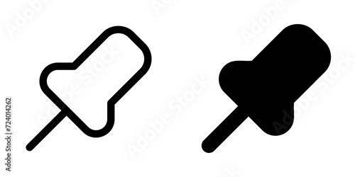Editable vector push pin icon. Part of a big icon set family. Perfect for web and app interfaces, presentations, infographics, etc