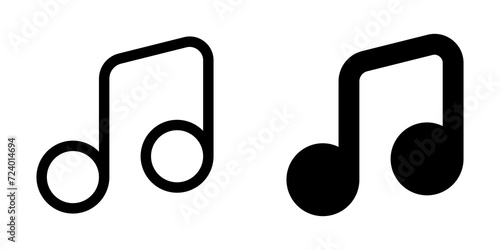 Editable vector music song icon. Black, transparent white background. Part of a big icon set family. Perfect for web and app interfaces, presentations, infographics, etc