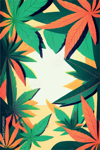 Marijuana Festival: Natural, Bright, Legalize Text Frame Insert