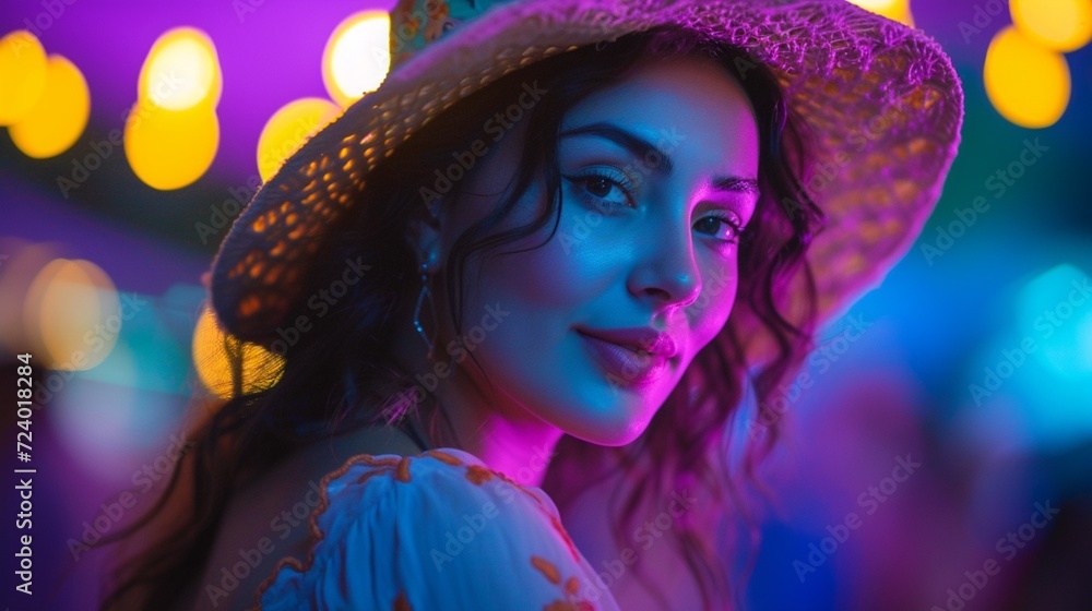 Woman Colourful portrait natural style Woman Colourful portrait natural style