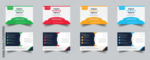 Modern Creative Corporate Post Card Template, Vector Template for Opening Invitation Editable, Professional Business Postcard Design, Event Card Design, Invitation Design, Direct Mail EDDM Template