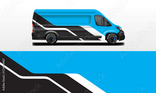 Van wrap company design vector