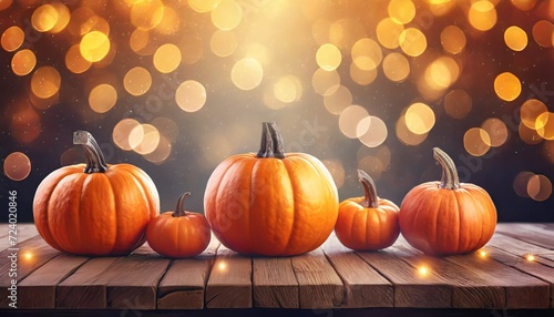 autumn decoration with pumpkin 