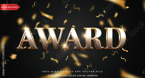 vector award text effect