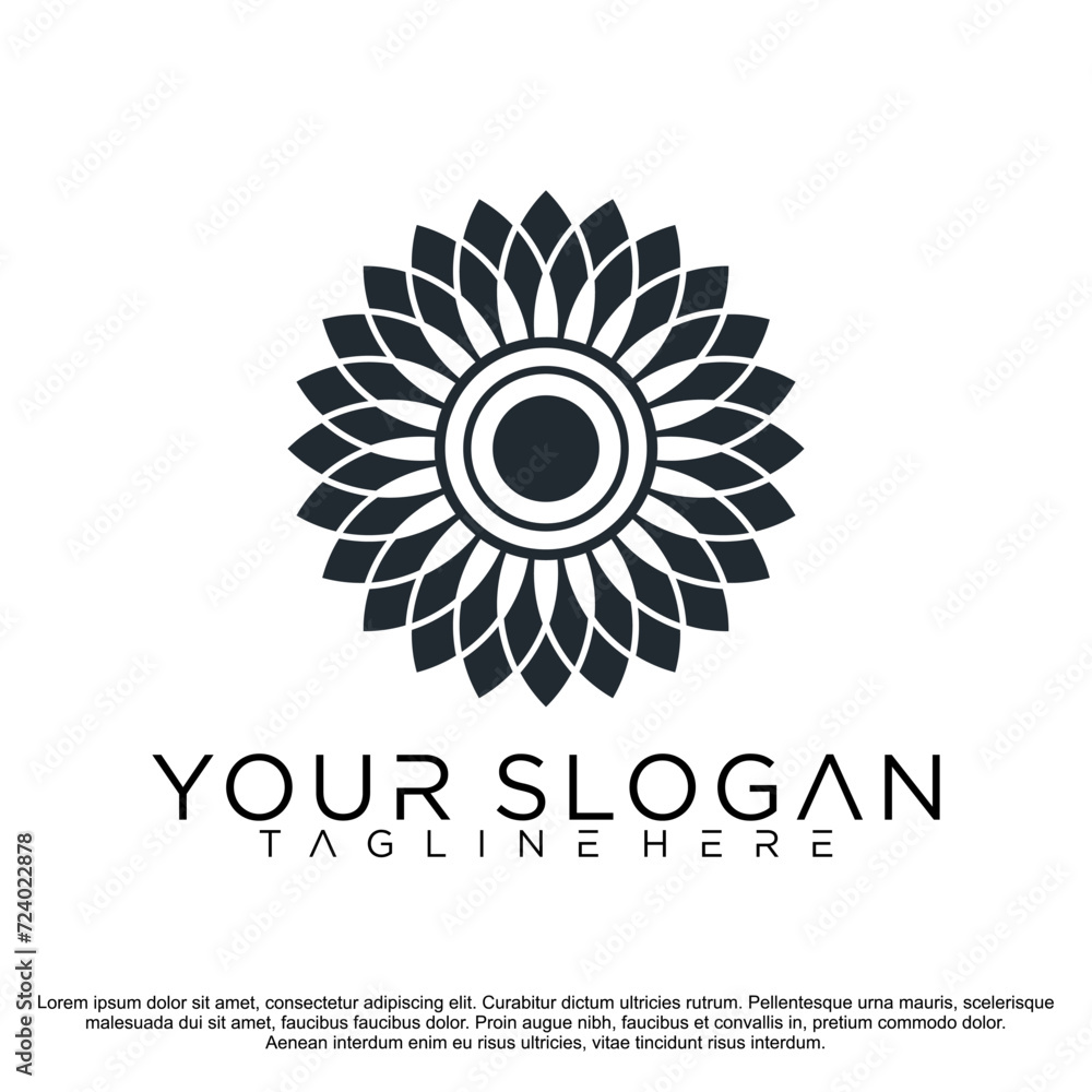 floral with flowers logo, icon template Vector illustration floral with flowers logo, icon template Vector illustration