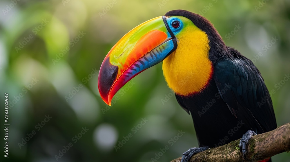 Toucan Perched in Natural Habitat Toucan Perched in Natural Habitat
