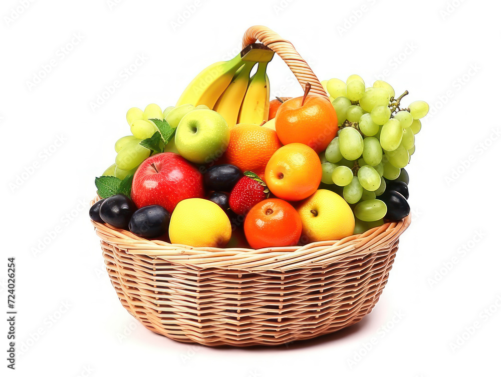 Mix fruit in basket Mix fruit in basket