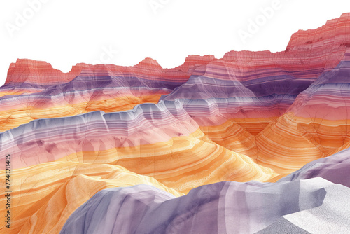 Colorful Canyon. Abstract background image. Created with Generative AI technology photo