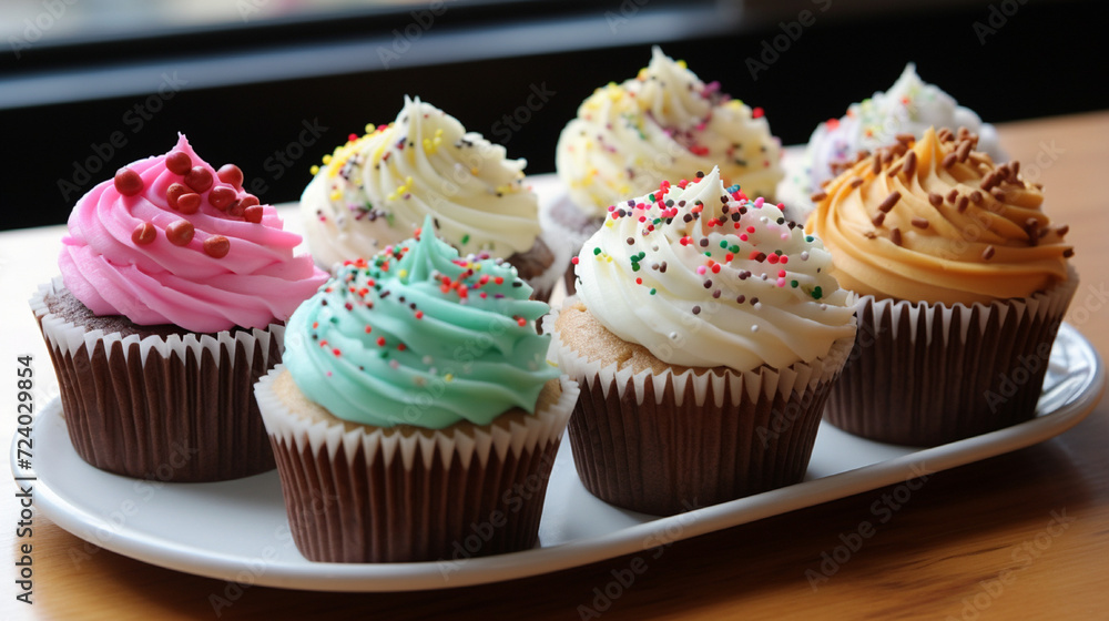 A cupcake also British English: fairy cake; Australian English: patty cake or cup cake is a small cake designed to be eaten by one person. They are often baked in a small thin paper or aluminum cup. 