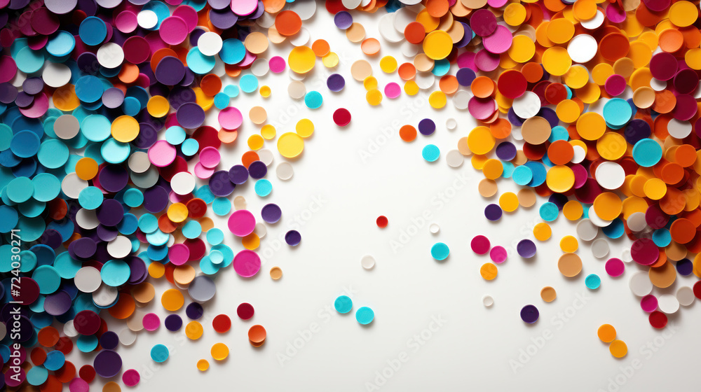 Colorful Confetti in front of White Background. Colorful Confetti in front of White Background.