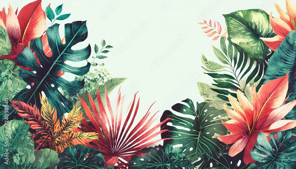 colorful tropicke leaves colorful tropicke leaves