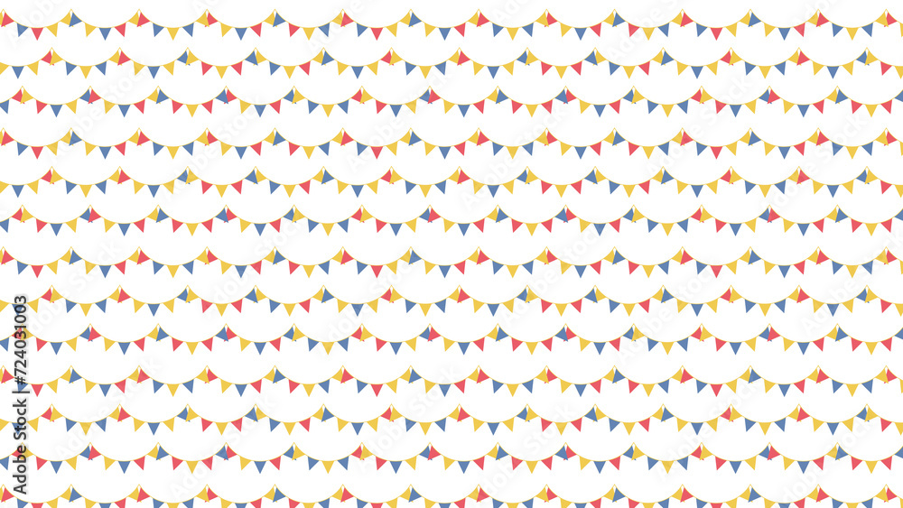 可愛いたくさんのガーランド背景 16:9 bunting pattern 可愛いたくさんのガーランド背景 16:9 bunting pattern