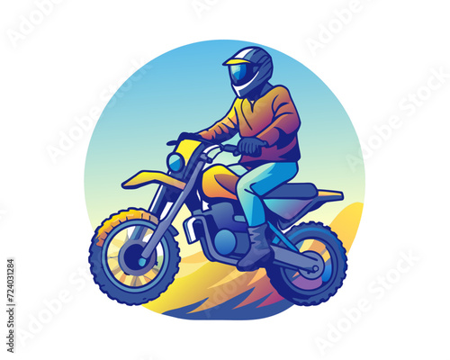 Fototapeta Naklejka Na Ścianę i Meble -  motorcross t shirt design illustration vector