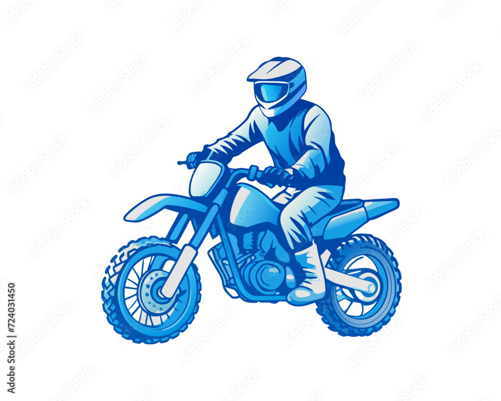 motorcross t shirt design illustration vector