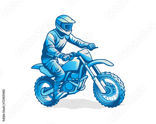 motorcross t shirt design illustration vector